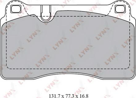 LYNXauto BD-8028 - Kit de plaquettes de frein, frein à disque cwaw.fr