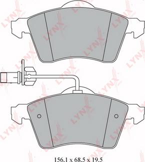 LYNXauto BD-8027 - Kit de plaquettes de frein, frein à disque cwaw.fr