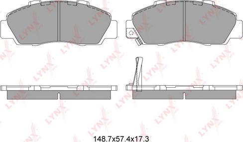 LYNXauto BD-3405 - Kit de plaquettes de frein, frein à disque cwaw.fr