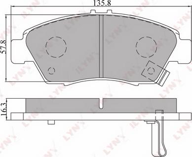 LYNXauto BD-3406 - Kit de plaquettes de frein, frein à disque cwaw.fr