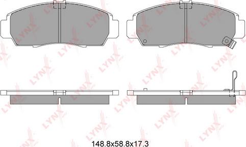 LYNXauto BD-3403 - Kit de plaquettes de frein, frein à disque cwaw.fr