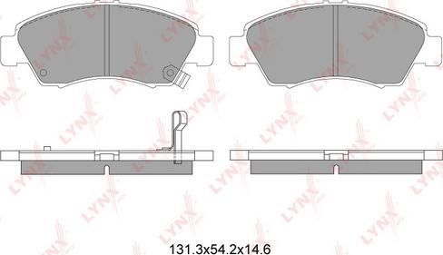 LYNXauto BD-3407 - Kit de plaquettes de frein, frein à disque cwaw.fr