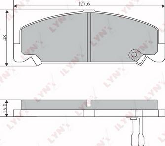 LYNXauto BD-3415 - Kit de plaquettes de frein, frein à disque cwaw.fr