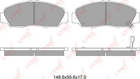 LYNXauto BD-3411 - Kit de plaquettes de frein, frein à disque cwaw.fr