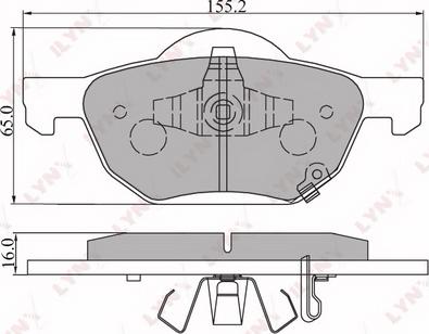 LYNXauto BD-3413 - Kit de plaquettes de frein, frein à disque cwaw.fr