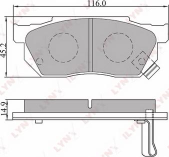 LYNXauto BD-3412 - Kit de plaquettes de frein, frein à disque cwaw.fr