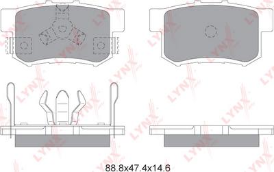 LYNXauto BD-3434 - Kit de plaquettes de frein, frein à disque cwaw.fr