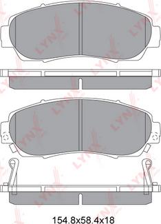 LYNXauto BD-3435 - Kit de plaquettes de frein, frein à disque cwaw.fr