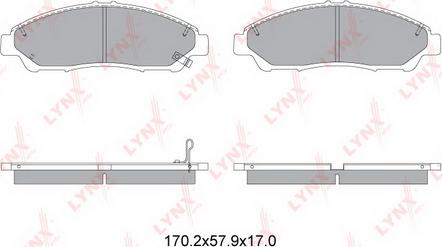 LYNXauto BD-3436 - Kit de plaquettes de frein, frein à disque cwaw.fr