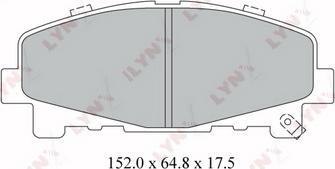 LYNXauto BD-3424 - Kit de plaquettes de frein, frein à disque cwaw.fr