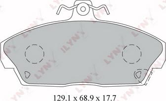 LYNXauto BD-3426 - Kit de plaquettes de frein, frein à disque cwaw.fr