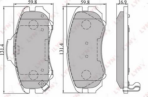 LYNXauto BD-3602 - Kit de plaquettes de frein, frein à disque cwaw.fr