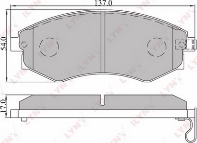 LYNXauto BD-3607 - Kit de plaquettes de frein, frein à disque cwaw.fr