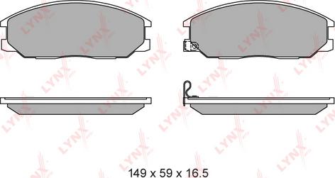 LYNXauto BD-3614 - Kit de plaquettes de frein, frein à disque cwaw.fr