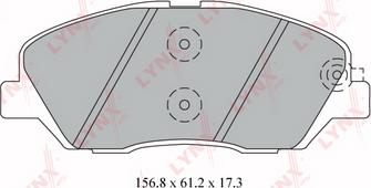 LYNXauto BD-3615 - Kit de plaquettes de frein, frein à disque cwaw.fr