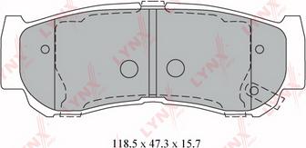 LYNXauto BD-3616 - Kit de plaquettes de frein, frein à disque cwaw.fr