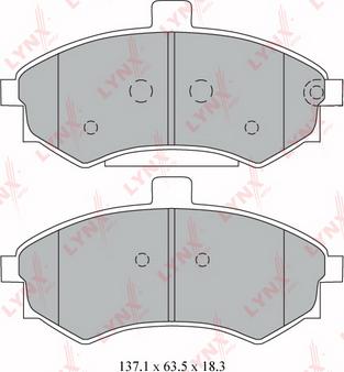 LYNXauto BD-3611 - Kit de plaquettes de frein, frein à disque cwaw.fr