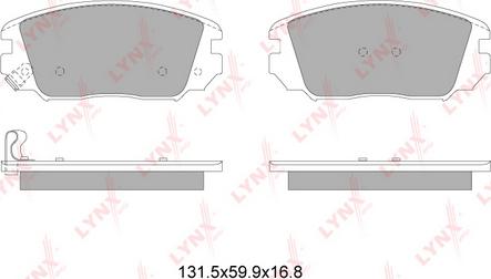 LYNXauto BD-3629 - Kit de plaquettes de frein, frein à disque cwaw.fr