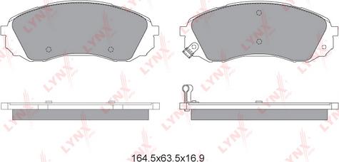 LYNXauto BD-3625 - Kit de plaquettes de frein, frein à disque cwaw.fr