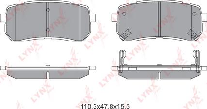 LYNXauto BD-3626 - Kit de plaquettes de frein, frein à disque cwaw.fr