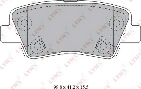 LYNXauto BD-3620 - Kit de plaquettes de frein, frein à disque cwaw.fr