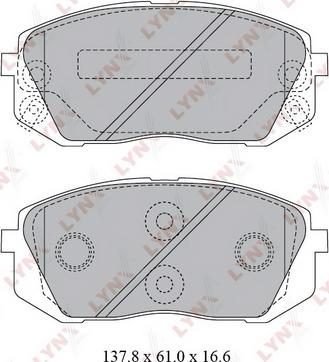 LYNXauto BD-3621 - Kit de plaquettes de frein, frein à disque cwaw.fr