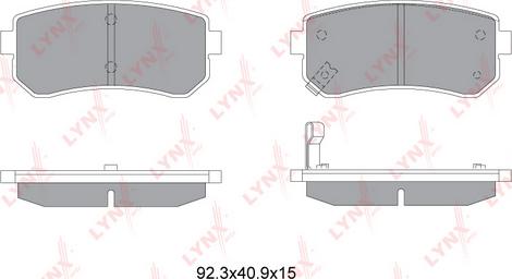 LYNXauto BD-3628 - Kit de plaquettes de frein, frein à disque cwaw.fr