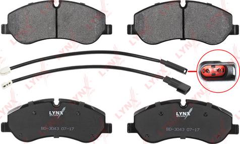 LYNXauto BD-3043 - Kit de plaquettes de frein, frein à disque cwaw.fr