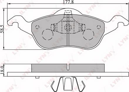 LYNXauto BD-3009 - Kit de plaquettes de frein, frein à disque cwaw.fr