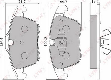 LYNXauto BD-3004 - Kit de plaquettes de frein, frein à disque cwaw.fr