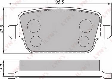 LYNXauto BD-3005 - Kit de plaquettes de frein, frein à disque cwaw.fr