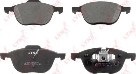 LYNXauto BD-3001 - Kit de plaquettes de frein, frein à disque cwaw.fr