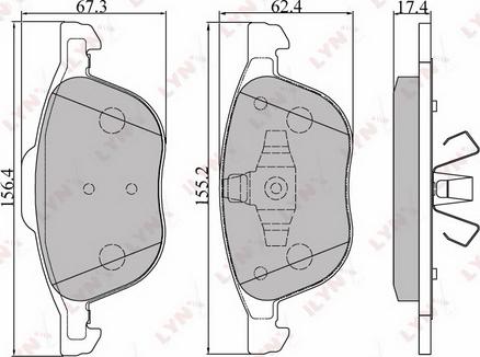 LYNXauto BD-3001 - Kit de plaquettes de frein, frein à disque cwaw.fr