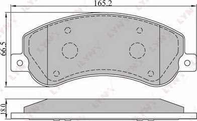 LYNXauto BD-3002 - Kit de plaquettes de frein, frein à disque cwaw.fr