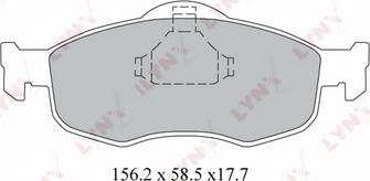 LYNXauto BD-3011 - Kit de plaquettes de frein, frein à disque cwaw.fr