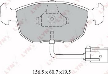 LYNXauto BD-3013 - Kit de plaquettes de frein, frein à disque cwaw.fr