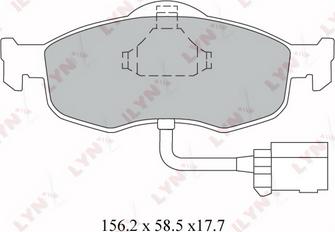 LYNXauto BD-3012 - Kit de plaquettes de frein, frein à disque cwaw.fr