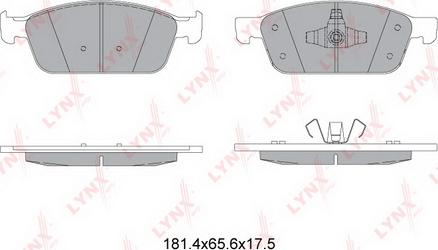 LYNXauto BD-3036 - Kit de plaquettes de frein, frein à disque cwaw.fr