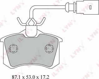 LYNXauto BD-3025 - Kit de plaquettes de frein, frein à disque cwaw.fr