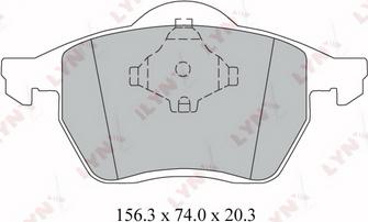 LYNXauto BD-3023 - Kit de plaquettes de frein, frein à disque cwaw.fr