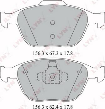 LYNXauto BD-3022 - Kit de plaquettes de frein, frein à disque cwaw.fr