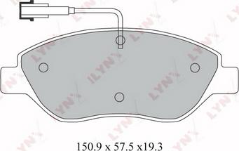 LYNXauto BD-2800 - Kit de plaquettes de frein, frein à disque cwaw.fr