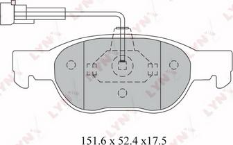 LYNXauto BD-2801 - Kit de plaquettes de frein, frein à disque cwaw.fr