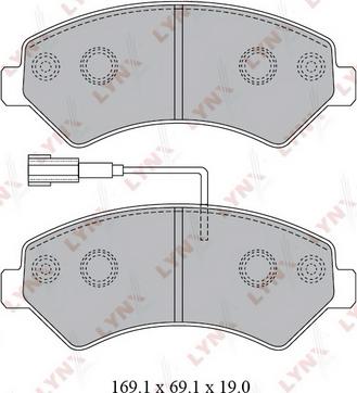 LYNXauto BD-2829 - Kit de plaquettes de frein, frein à disque cwaw.fr