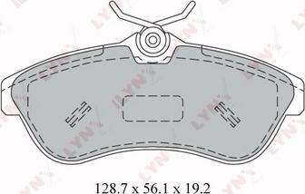 LYNXauto BD-2205 - Kit de plaquettes de frein, frein à disque cwaw.fr