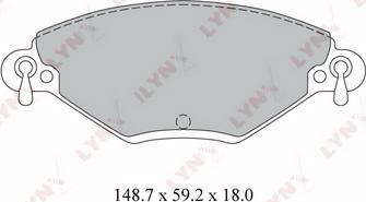 LYNXauto BD-2208 - Kit de plaquettes de frein, frein à disque cwaw.fr