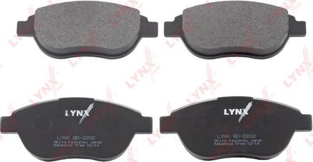 LYNXauto BD-2202 - Kit de plaquettes de frein, frein à disque cwaw.fr