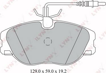 LYNXauto BD-2214 - Kit de plaquettes de frein, frein à disque cwaw.fr