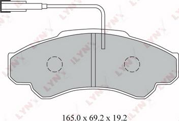 LYNXauto BD-2216 - Kit de plaquettes de frein, frein à disque cwaw.fr