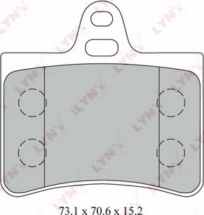 LYNXauto BD-2210 - Kit de plaquettes de frein, frein à disque cwaw.fr